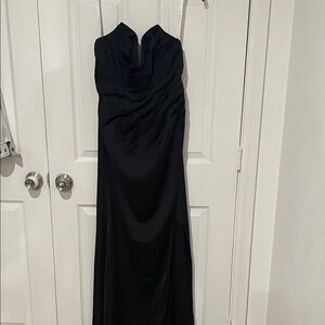 Azazie Elegant Strapless Black Dress